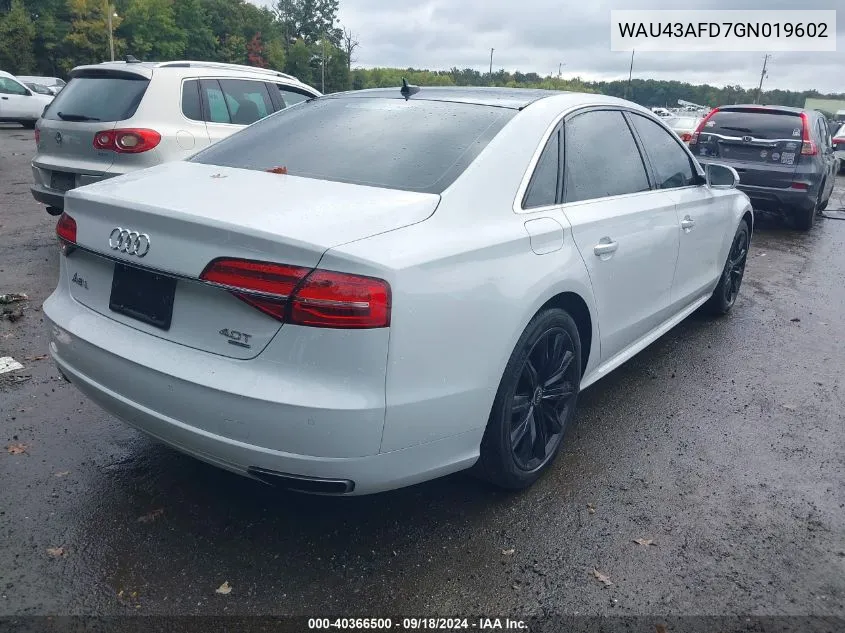 WAU43AFD7GN019602 2016 Audi A8 L 4.0T Sport