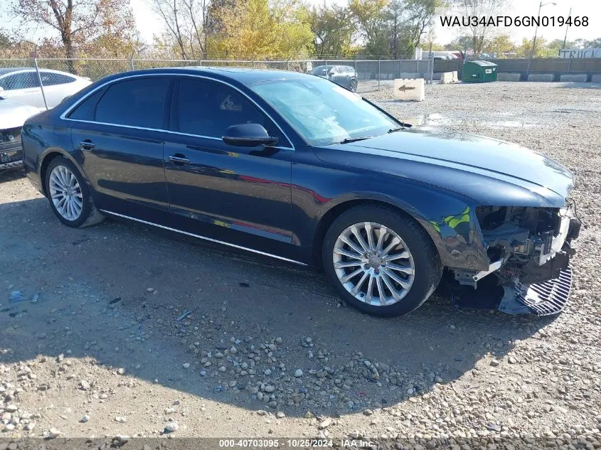 WAU34AFD6GN019468 2016 Audi A8 L 3.0T