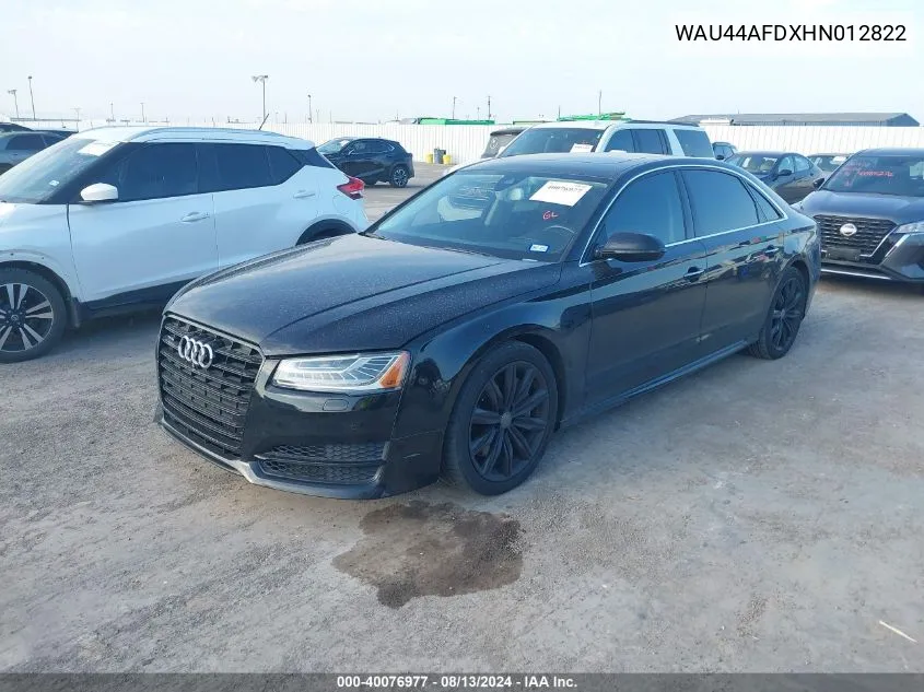 WAU44AFDXHN012822 2017 Audi A8 L 3.0T