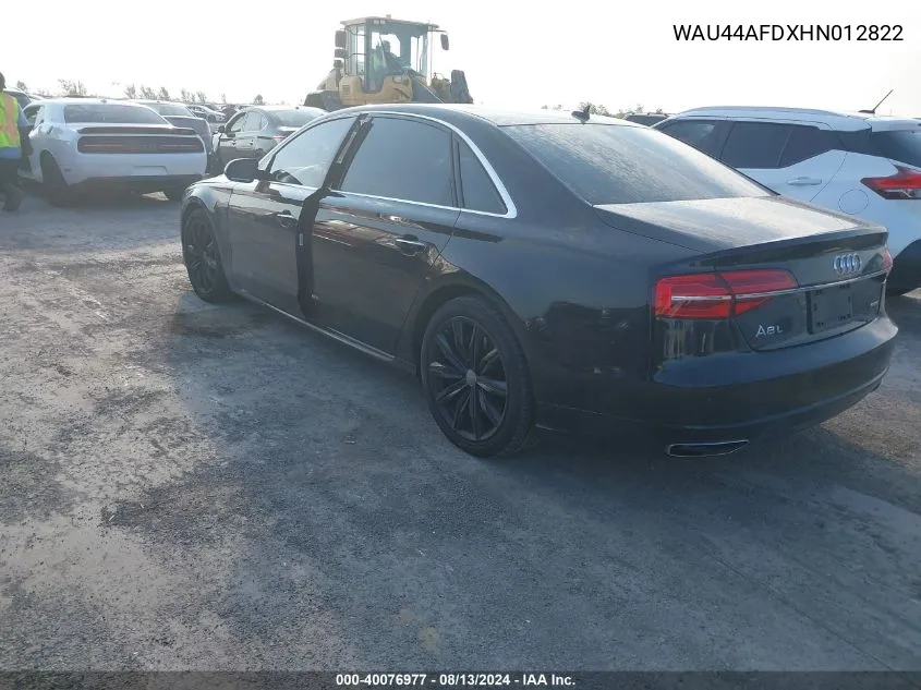 WAU44AFDXHN012822 2017 Audi A8 L 3.0T