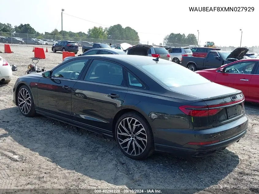 WAU8EAF8XMN027929 2021 Audi A8 L L