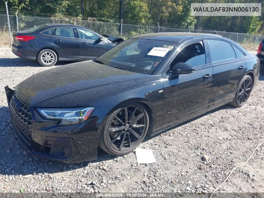 WAULDAF83NN006130 2022 Audi A8 L 55 Tfsi Quattro Tiptronic