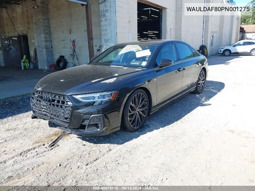 2023 Audi A8 L 55 Tfsi Quattro Tiptronic VIN: WAULDAF80PN001275 Lot: 40074116