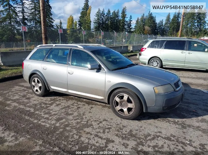 2001 Audi Allroad VIN: WAUYP54B41N058847 Lot: 40720431