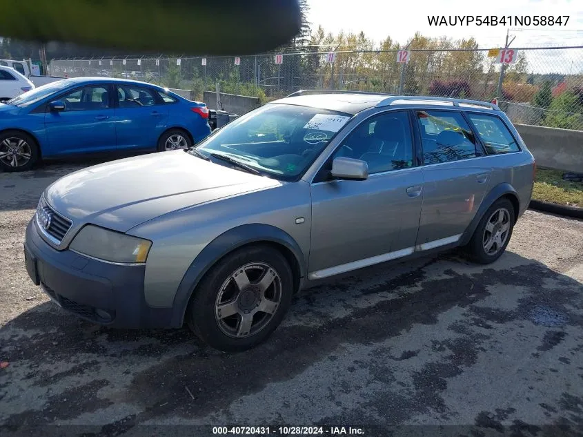 2001 Audi Allroad VIN: WAUYP54B41N058847 Lot: 40720431