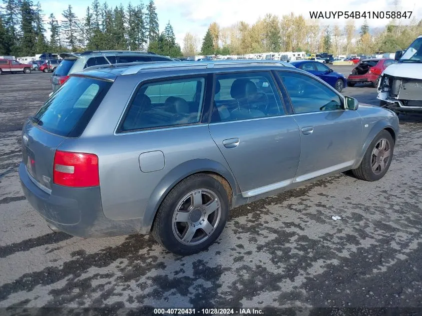 2001 Audi Allroad VIN: WAUYP54B41N058847 Lot: 40720431