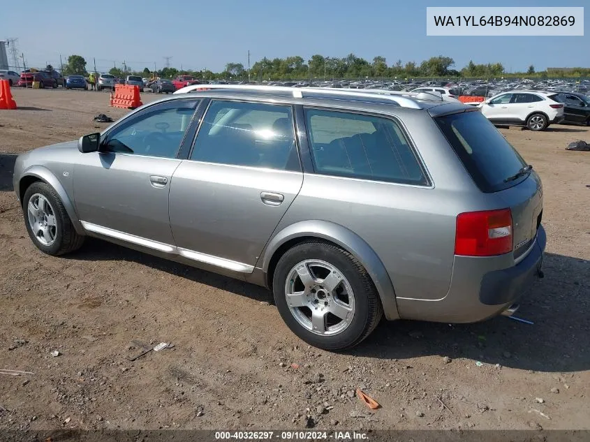 2004 Audi Allroad 4.2 VIN: WA1YL64B94N082869 Lot: 40326297