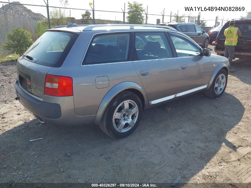 2004 Audi Allroad 4.2 VIN: WA1YL64B94N082869 Lot: 40326297