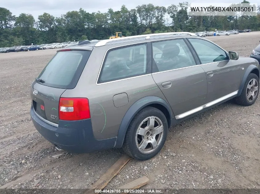 2004 Audi Allroad 2.7T VIN: WA1YD54BX4N085061 Lot: 40426755