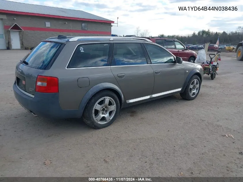 2004 Audi Allroad 2.7T VIN: WA1YD64B44N038436 Lot: 40766435