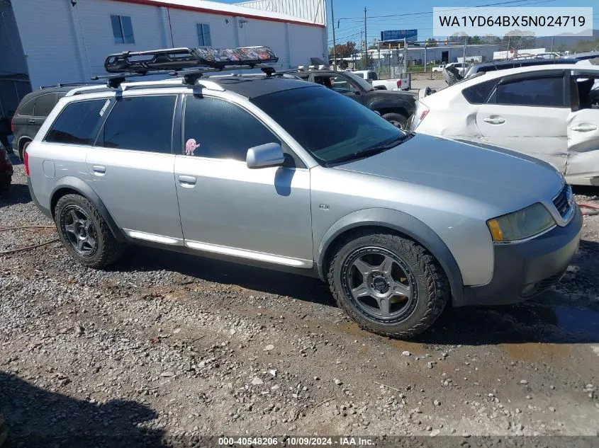 2005 Audi Allroad VIN: WA1YD64BX5N024719 Lot: 40548206