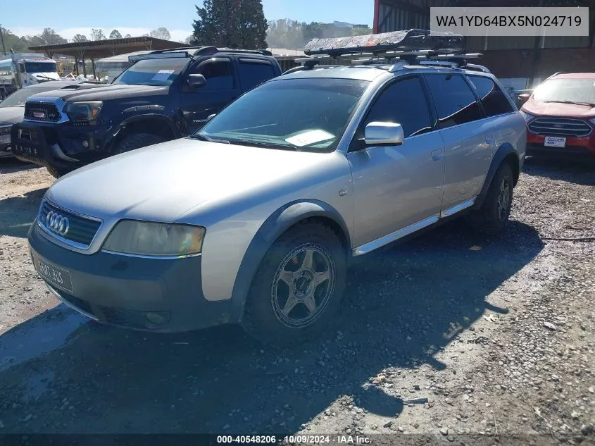 2005 Audi Allroad VIN: WA1YD64BX5N024719 Lot: 40548206