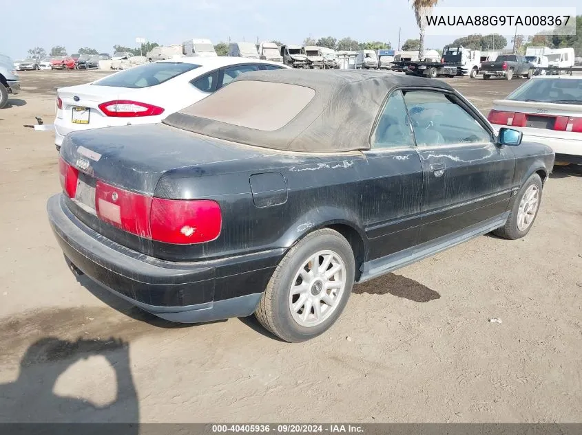 1996 Audi Cabriolet VIN: WAUAA88G9TA008367 Lot: 40405936