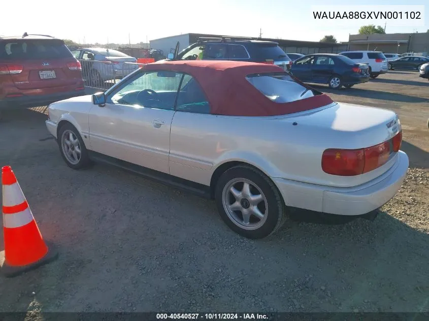 1997 Audi Cabriolet VIN: WAUAA88GXVN001102 Lot: 40540527