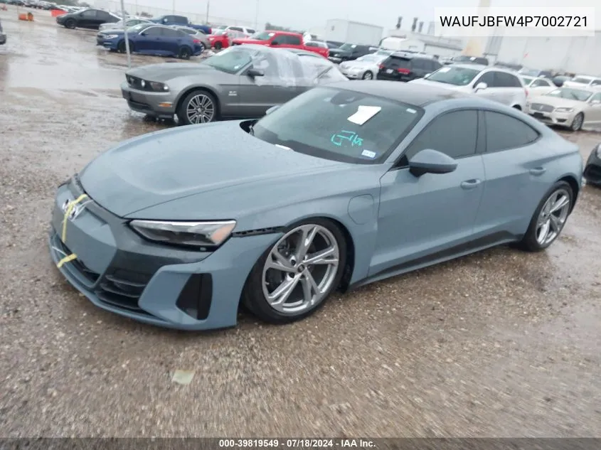 2023 Audi E-Tron Gt Premium Plus Quattro VIN: WAUFJBFW4P7002721 Lot: 39819549