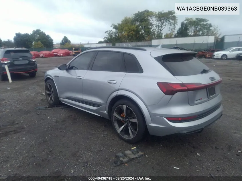 WA1ACBGE0NB039363 2022 Audi E-Tron S Premium Plus Quattro