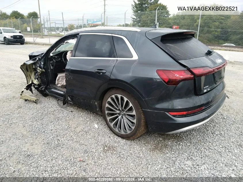 WA1VAAGEXKB022521 2019 Audi E-Tron Premium Plus