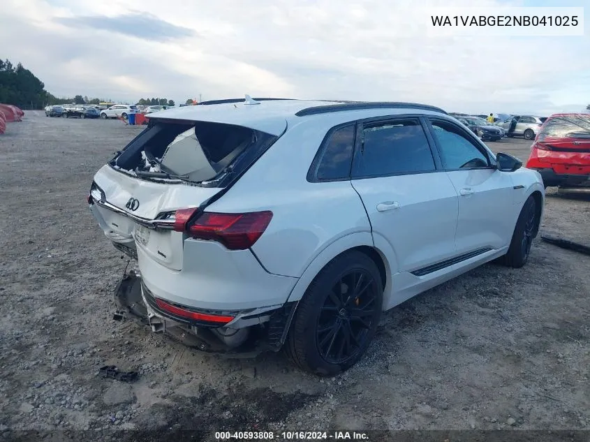 2022 Audi E-Tron Chronos Quattro VIN: WA1VABGE2NB041025 Lot: 40593808