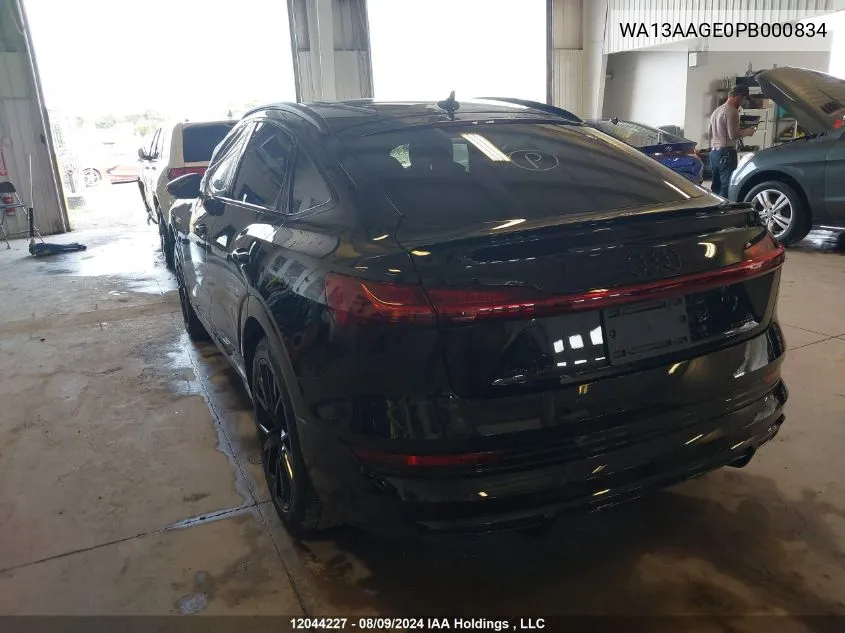 WA13AAGE0PB000834 2023 Audi E-Tron Sportback Prestige