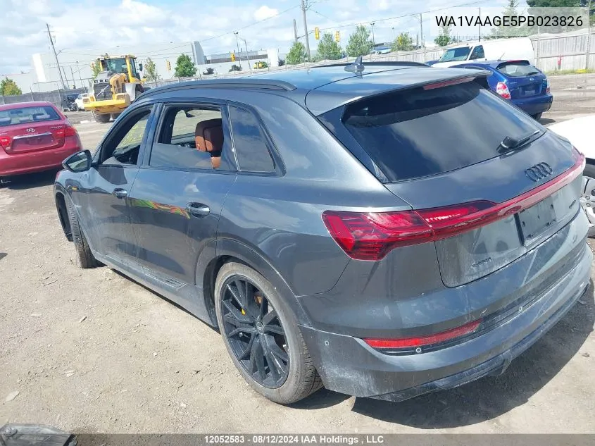 2023 Audi E-Tron Chronos VIN: WA1VAAGE5PB023826 Lot: 12052583