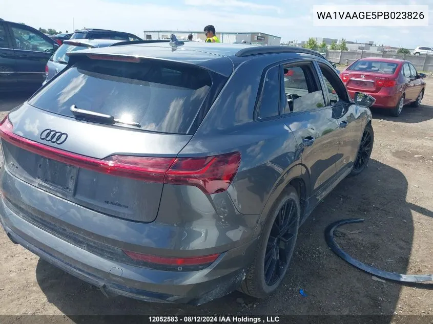 2023 Audi E-Tron Chronos VIN: WA1VAAGE5PB023826 Lot: 12052583