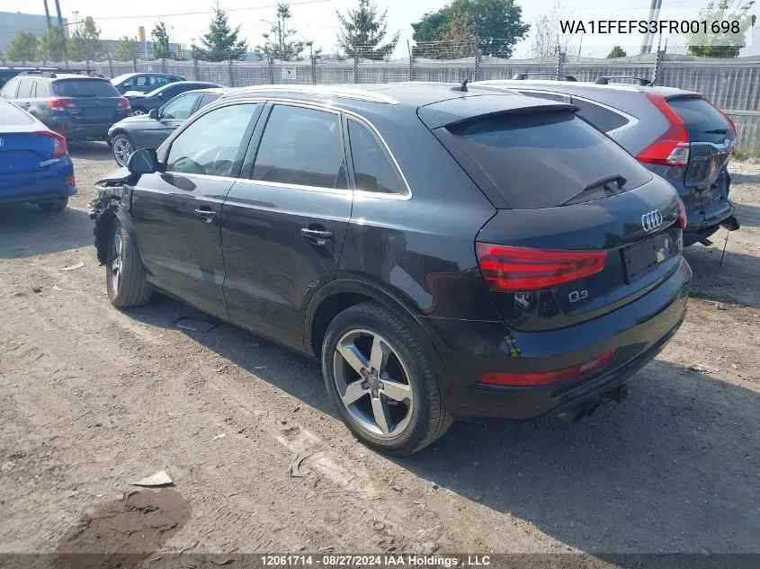 WA1EFEFS3FR001698 2015 Audi Q3