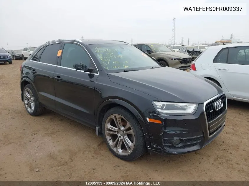 2015 Audi Q3 VIN: WA1EFEFS0FR009337 Lot: 12095159