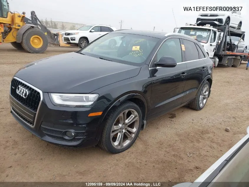 2015 Audi Q3 VIN: WA1EFEFS0FR009337 Lot: 12095159