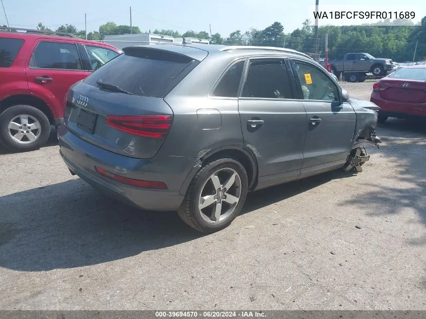 2015 Audi Q3 2.0T Premium Plus VIN: WA1BFCFS9FR011689 Lot: 39694570