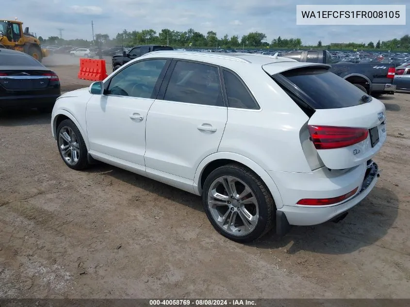 WA1EFCFS1FR008105 2015 Audi Q3 2.0T Premium Plus