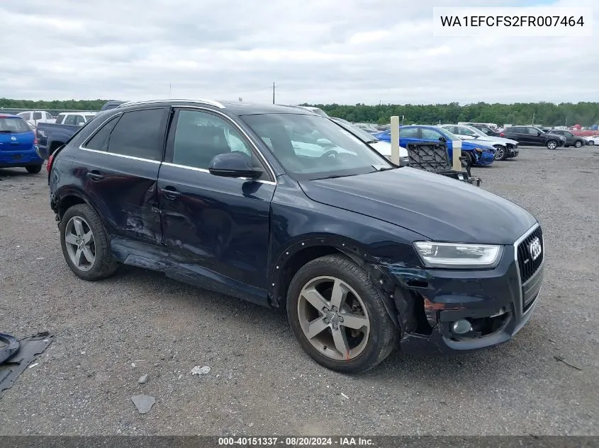 2015 Audi Q3 Premium Plus VIN: WA1EFCFS2FR007464 Lot: 40151337