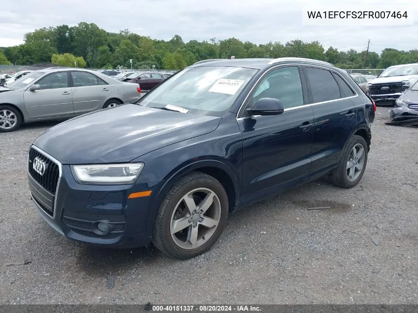 WA1EFCFS2FR007464 2015 Audi Q3 2.0T Premium Plus