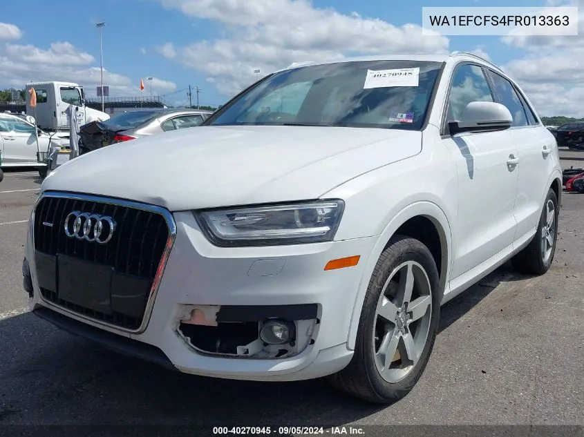 2015 Audi Q3 2.0T Premium Plus VIN: WA1EFCFS4FR013363 Lot: 40270945