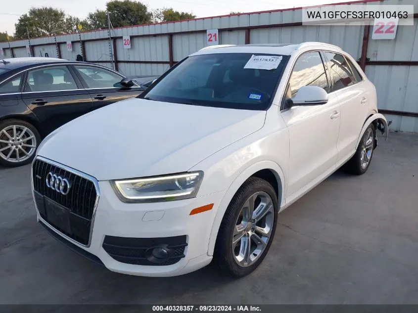 2015 Audi Q3 2.0T Premium Plus VIN: WA1GFCFS3FR010463 Lot: 40328357