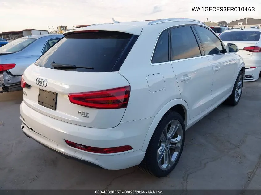 2015 Audi Q3 2.0T Premium Plus VIN: WA1GFCFS3FR010463 Lot: 40328357