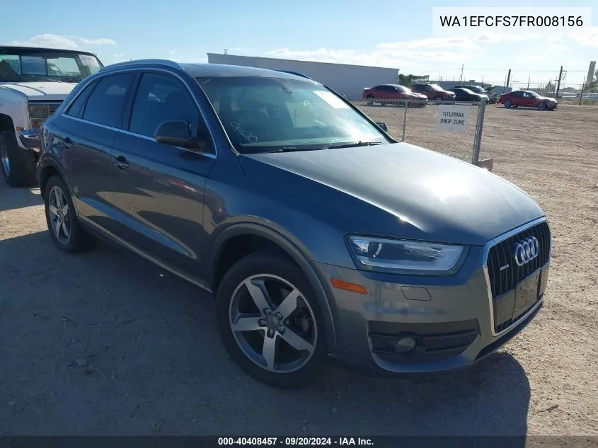 2015 Audi Q3 2.0T Premium Plus VIN: WA1EFCFS7FR008156 Lot: 40408457