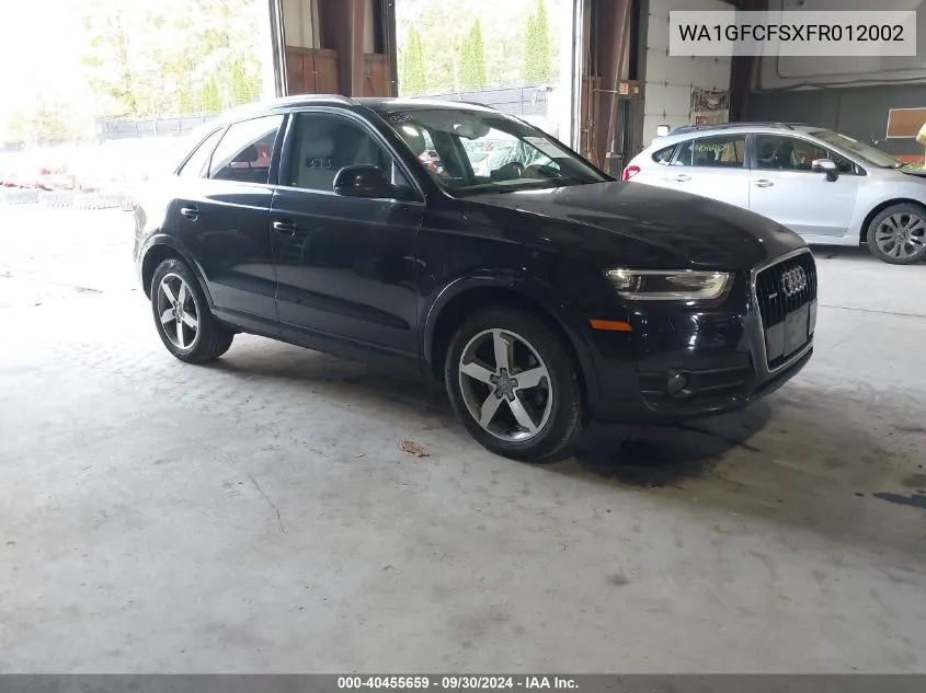 WA1GFCFSXFR012002 2015 Audi Q3 2.0T Premium Plus