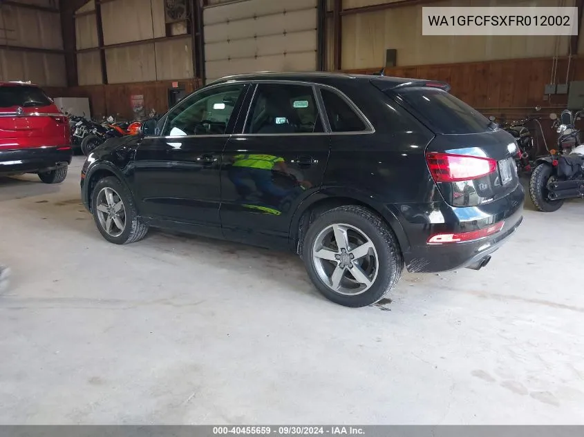 WA1GFCFSXFR012002 2015 Audi Q3 2.0T Premium Plus