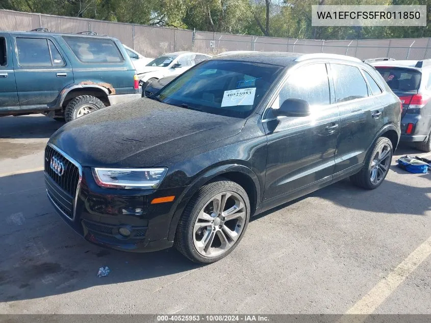 2015 Audi Q3 2.0T Premium Plus VIN: WA1EFCFS5FR011850 Lot: 40525953