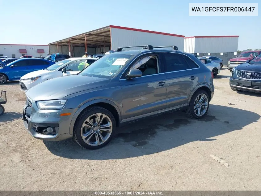 2015 Audi Q3 2.0T Premium Plus VIN: WA1GFCFS7FR006447 Lot: 40533565