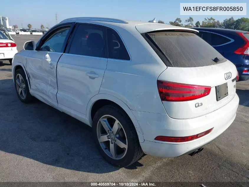 2015 Audi Q3 2.0T Premium Plus VIN: WA1EFCFS8FR005850 Lot: 40559704