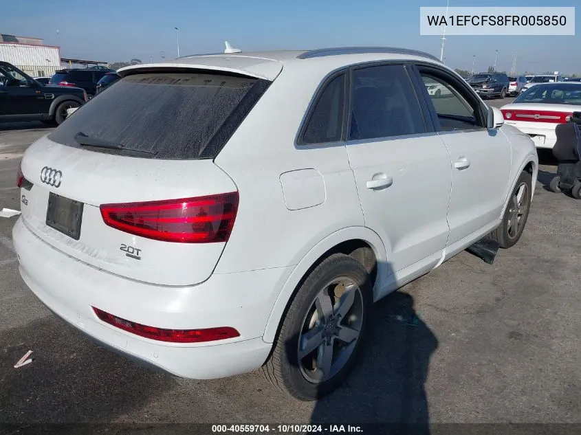 2015 Audi Q3 2.0T Premium Plus VIN: WA1EFCFS8FR005850 Lot: 40559704