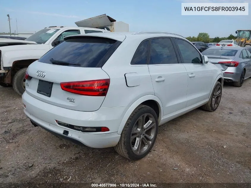 2015 Audi Q3 2.0T Premium Plus VIN: WA1GFCFS8FR003945 Lot: 40577986