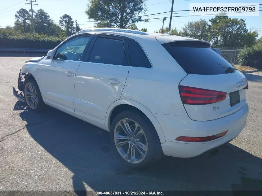 2015 Audi Q3 2.0T Premium Plus VIN: WA1FFCFS2FR009798 Lot: 40637831