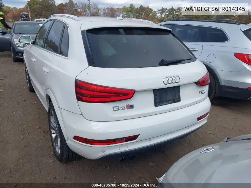 2015 Audi Q3 2.0T Premium Plus VIN: WA1GFCFS6FR014345 Lot: 40705780