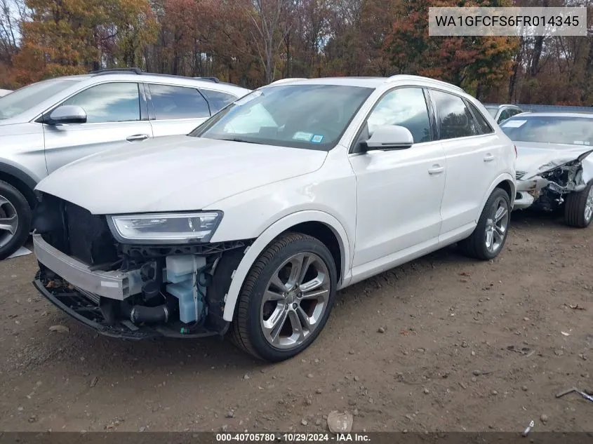 2015 Audi Q3 2.0T Premium Plus VIN: WA1GFCFS6FR014345 Lot: 40705780