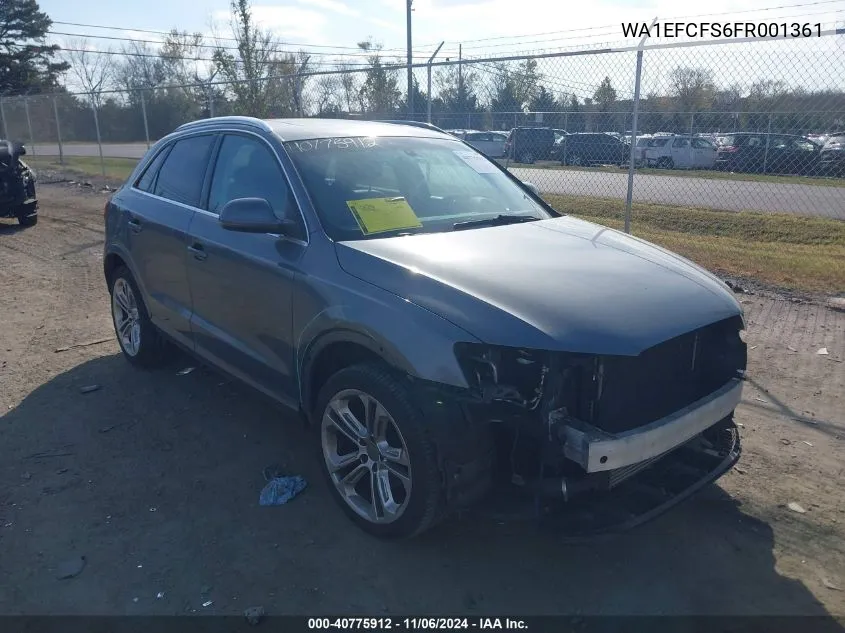 2015 Audi Q3 2.0T Premium Plus VIN: WA1EFCFS6FR001361 Lot: 40775912