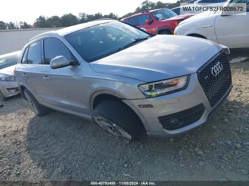 2015 Audi Q3 2.0T Premium Plus VIN: WA1GFCFS2FR008672 Lot: 40793450