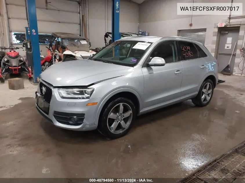 2015 Audi Q3 2.0T Premium Plus VIN: WA1EFCFSXFR007017 Lot: 40794580