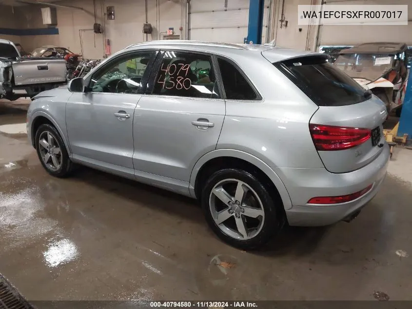 2015 Audi Q3 2.0T Premium Plus VIN: WA1EFCFSXFR007017 Lot: 40794580